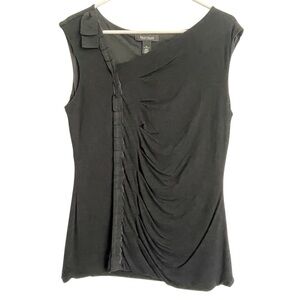 White House Black Market Black Sleeveless Blouse Size M